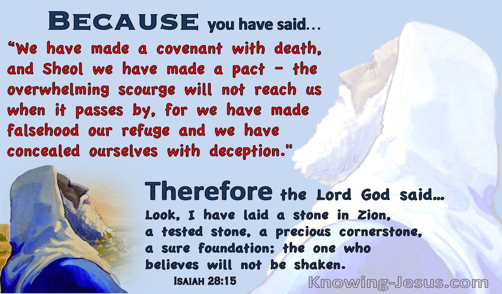 Isaiah 28:15 We Have Made A Covenant With Death (white)